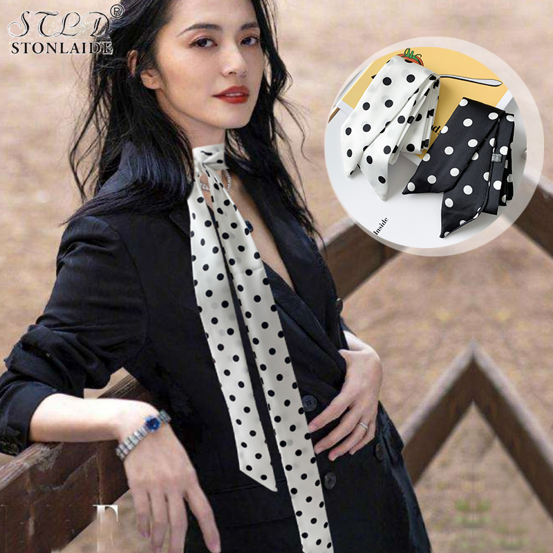 Women Bags Polene - Polka Dot Small Satin Silk Lengthen