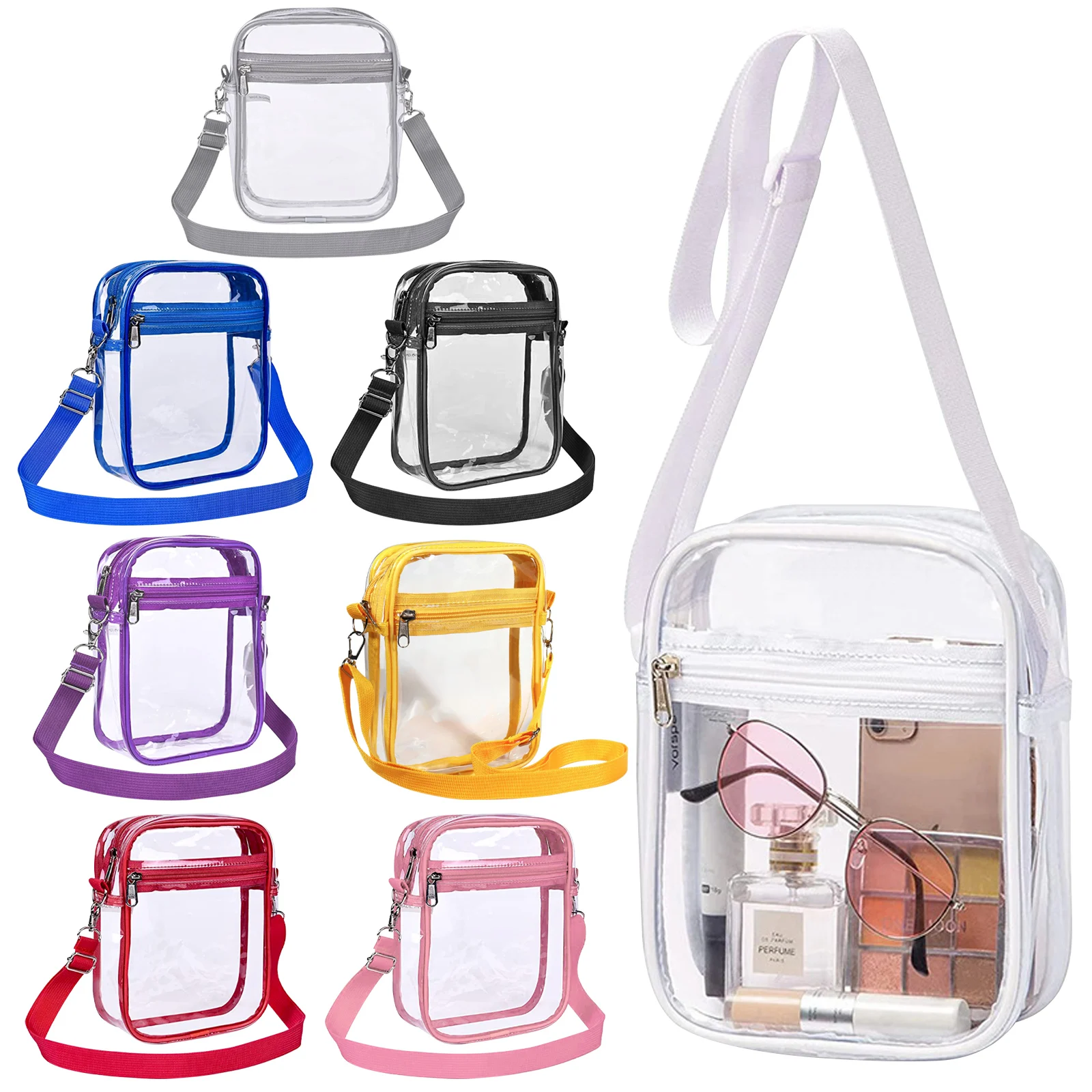 Women Bags Polene - Women Clear Shoulder Bag Stadium Approved