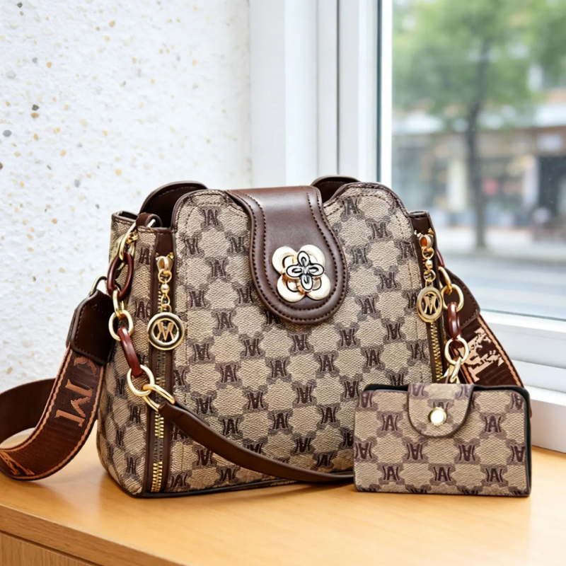 Women'S Crossbody Bags - vintage letter printed shoulder bag, fashionable