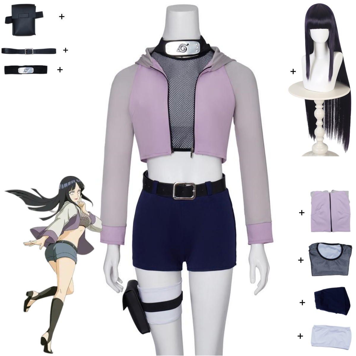 Women Bags Accessories - Anime Hyuga Hinata Cosplay Costume Hyuuga