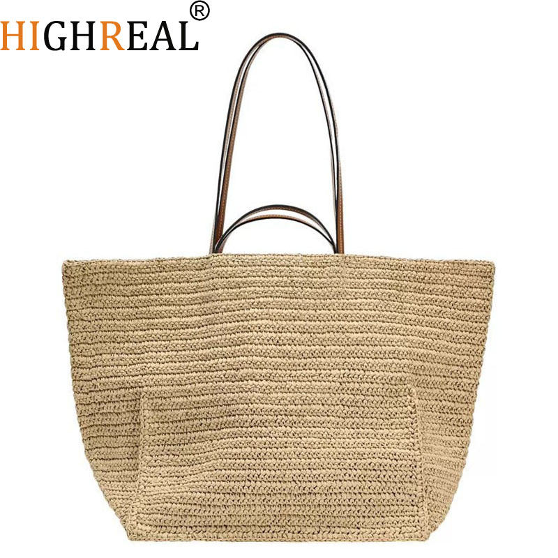 Crochet Market Bag - Women Shouder Bohemian Straw Underarm Summer