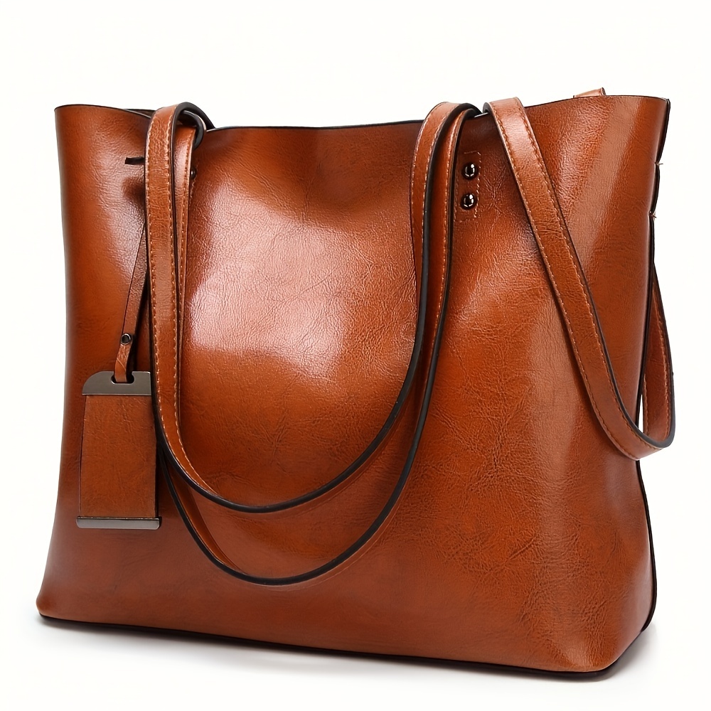 Women Bags Work - Fashionable Classic Retro Leather Women's Tote