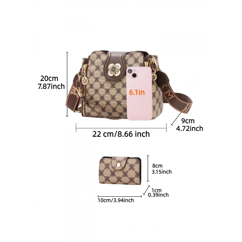 vintage letter printed shoulde - огляд і ціна Women'S Crossbody Bags