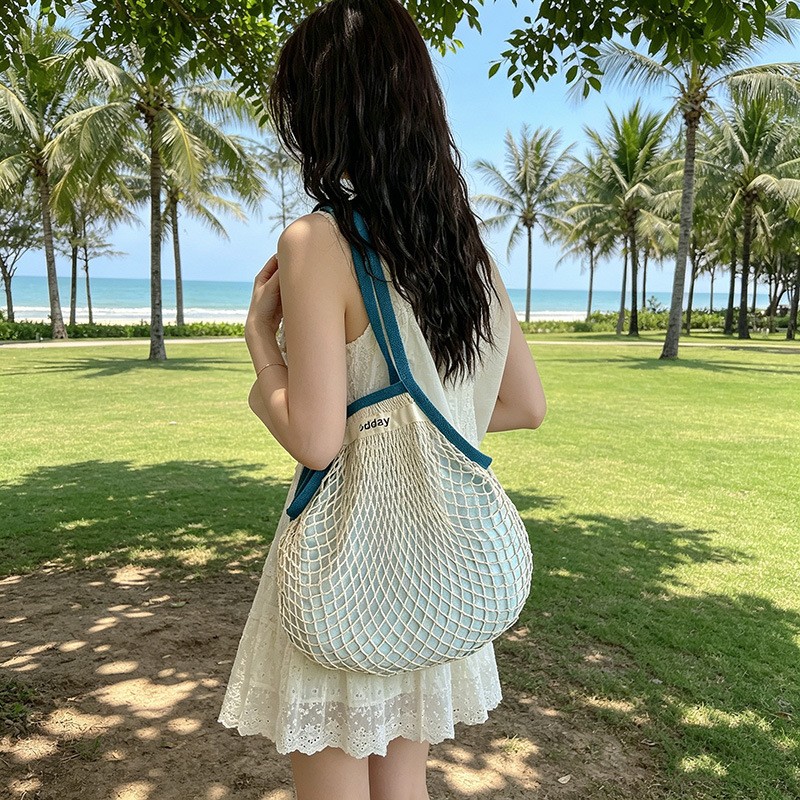 Large Capacity Mesh Tote Bag,  - огляд і ціна Crochet Market Bag