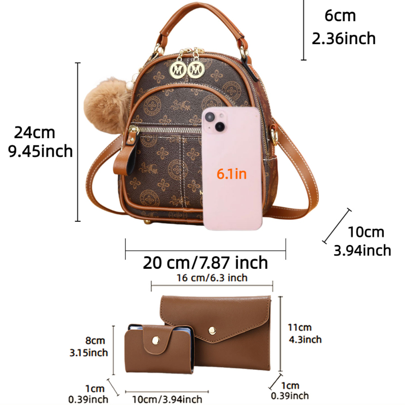 3-piece women's bag set, light - огляд і ціна Women'S Crossbody Bags