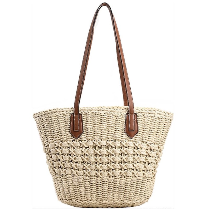 New Women's Straw Shoulder Bag - огляд і ціна Crochet Market Bag