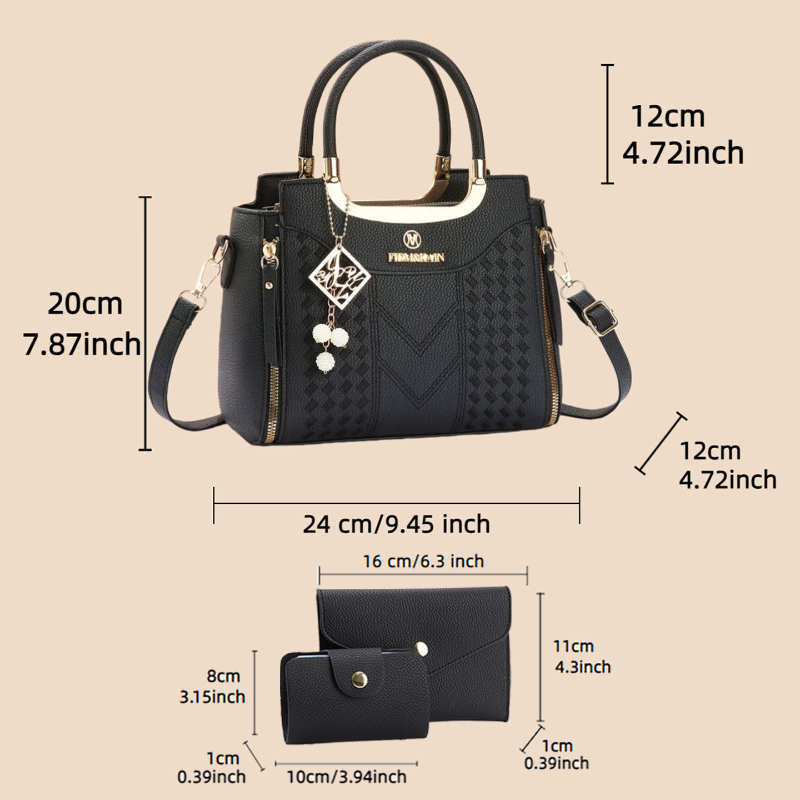 3-piece handbag set made of ly - огляд і ціна Women'S Crossbody Bags