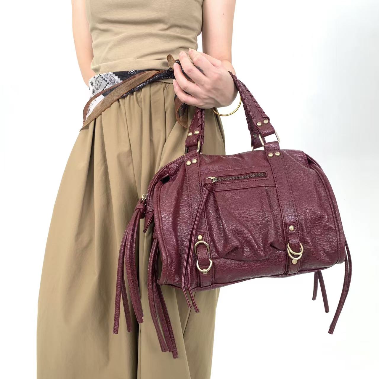 Ladies' retro motorcycle handb - огляд і ціна Women Bags Polene