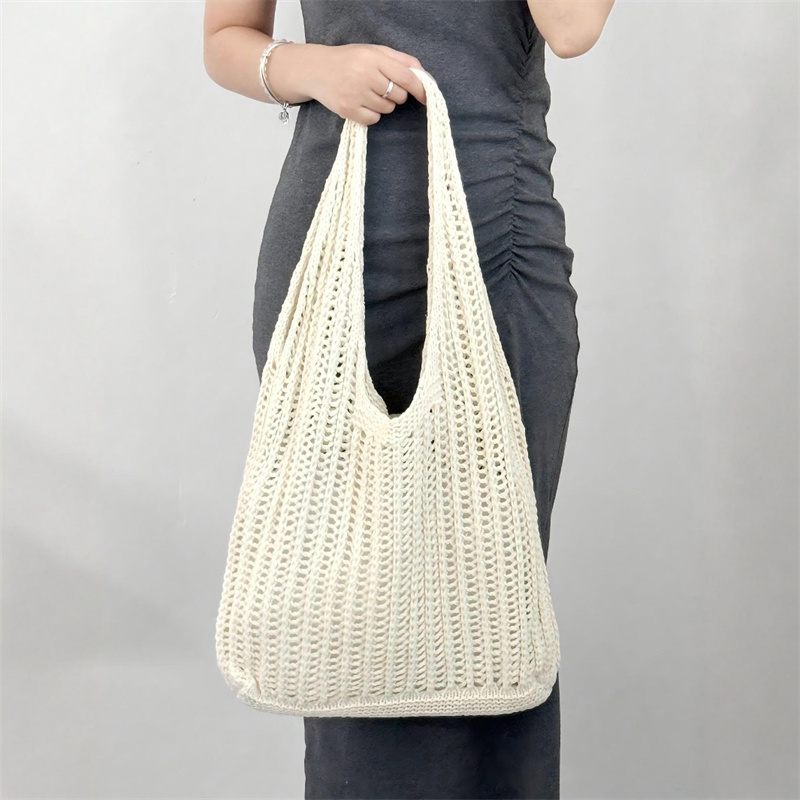 Solid Color Large Capacity Kni - огляд і ціна Crochet Market Bag