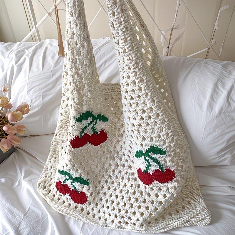Women Stylish Turtle Cherry Pa - огляд і ціна Crochet Market Bag