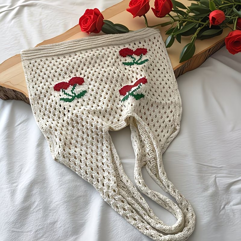 Women Stylish Turtle Cherry Pa - огляд і ціна Crochet Market Bag