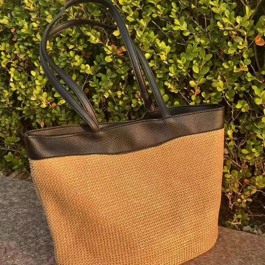 Patchwork Woven Tote Shoulder  - огляд і ціна Crochet Market Bag