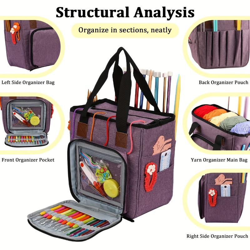 1pcs Large Capacity Yarn Stora - огляд і ціна Crochet Market Bag