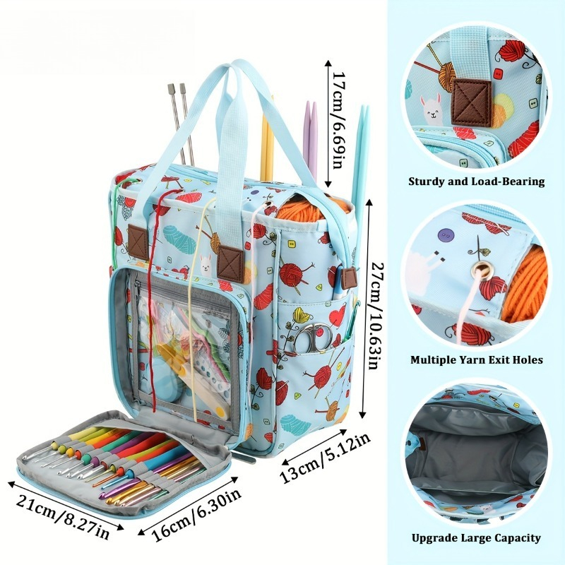 1pcs Large Capacity Yarn Stora - огляд і ціна Crochet Market Bag