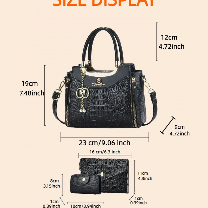 Women's Crocodile Texture Hand - огляд і ціна Women'S Crossbody Bags