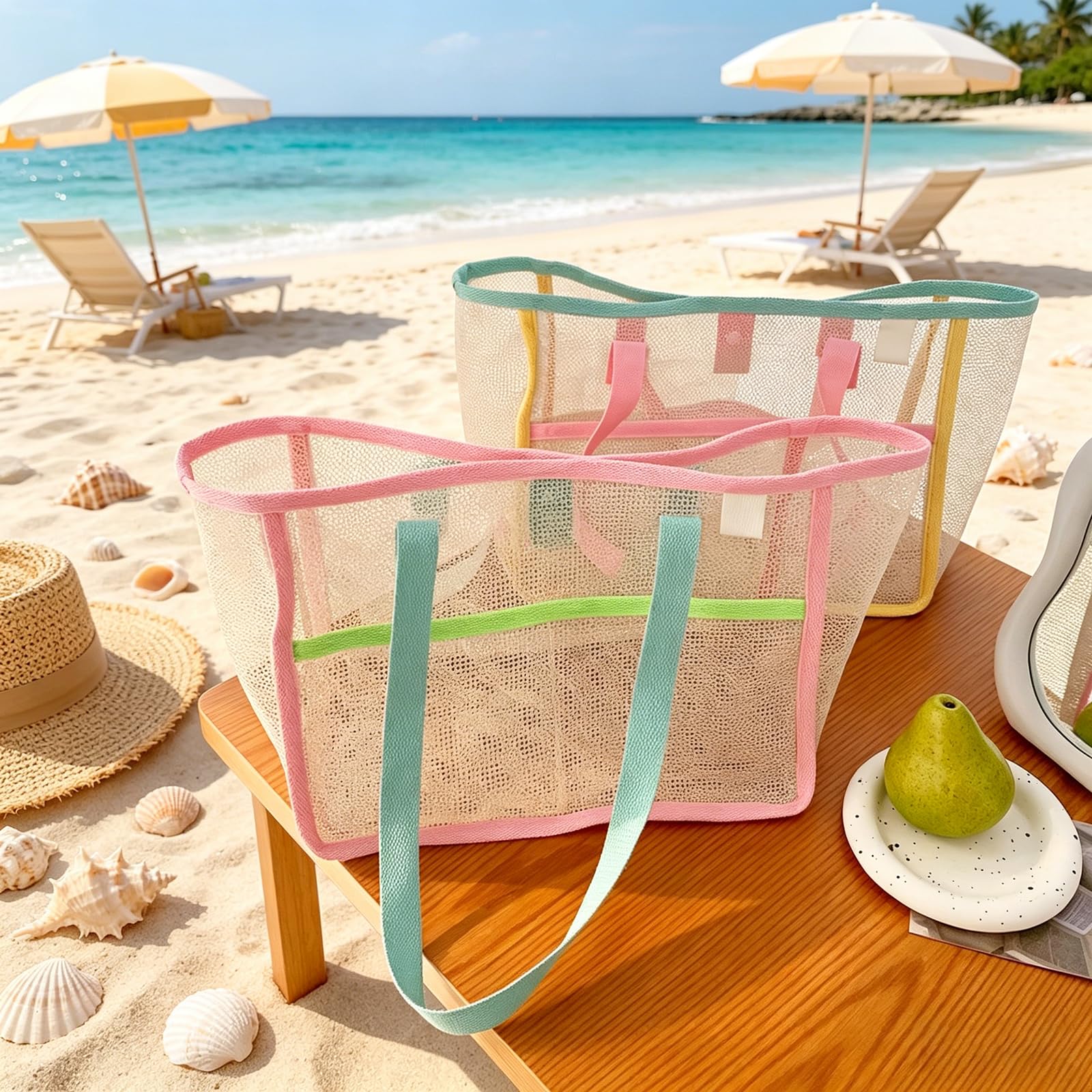 Beach Bags for Women Colorful  - огляд і ціна Women Bags Accessories