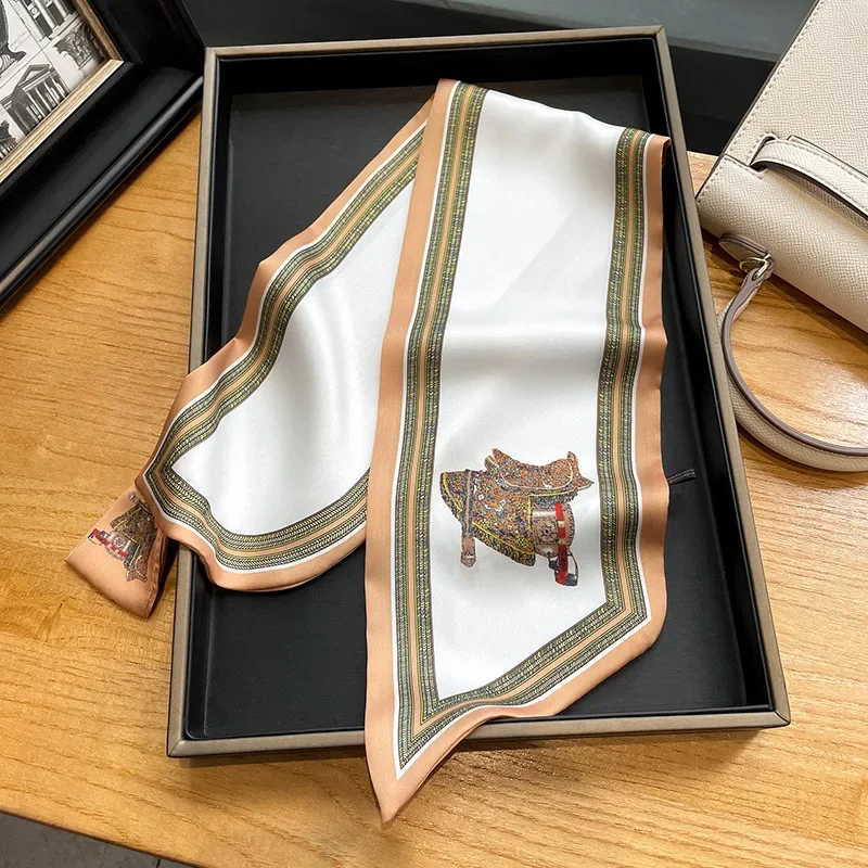Retro Print Skinny Silk Scarfs - огляд і ціна Women Bags For Office