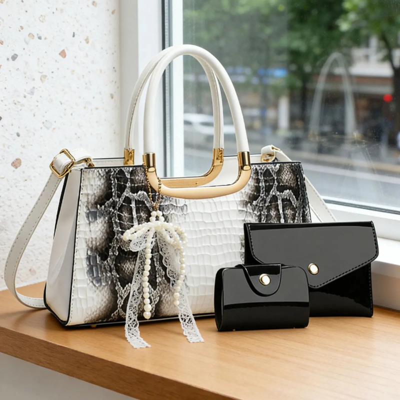 Women's Handbag Set, Crocodile - огляд і ціна Women'S Crossbody Bags