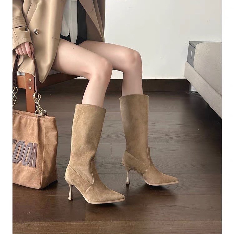 Cow Suede Mid-calf Modern Boot - огляд і ціна Women Bags Zip