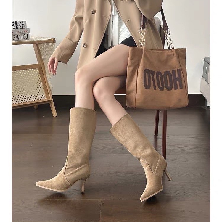 Cow Suede Mid-calf Modern Boot - огляд і ціна Women Bags Zip