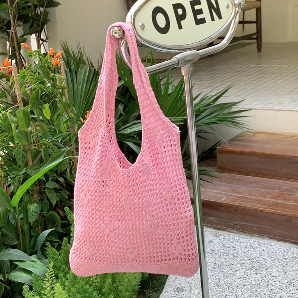 Crochet Bag Handmade Hollow Ou - огляд і ціна Crochet Market Bag