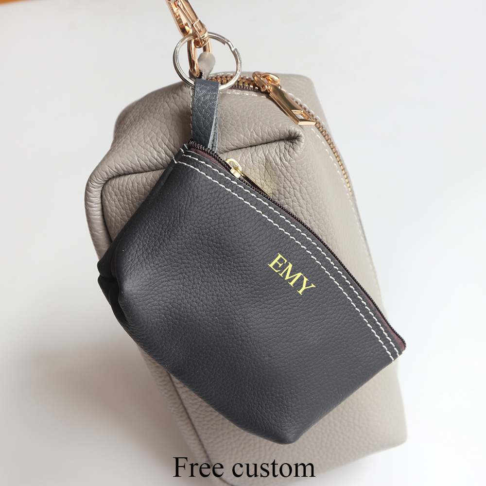 Cowhide Zip Coin Pouch Custom  - огляд і ціна Women Bags Zip