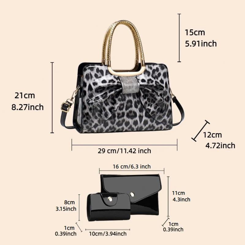 Butterfly Knot Leopard Print W - огляд і ціна Women'S Crossbody Bags